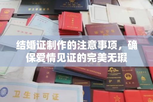 望谟结婚证制作的注意事项，确保爱情见证的完美无瑕