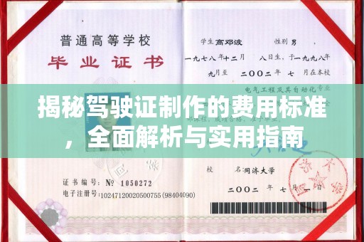 岗巴揭秘驾驶证制作的费用标准，全面解析与实用指南